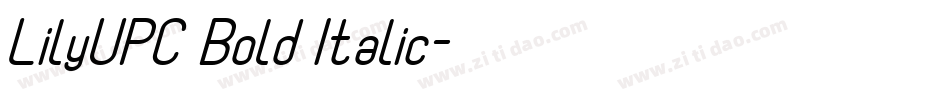 LilyUPC Bold Italic字体转换